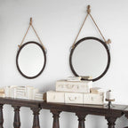HomeRoots 27' Round Metal Frame Wall Mirror