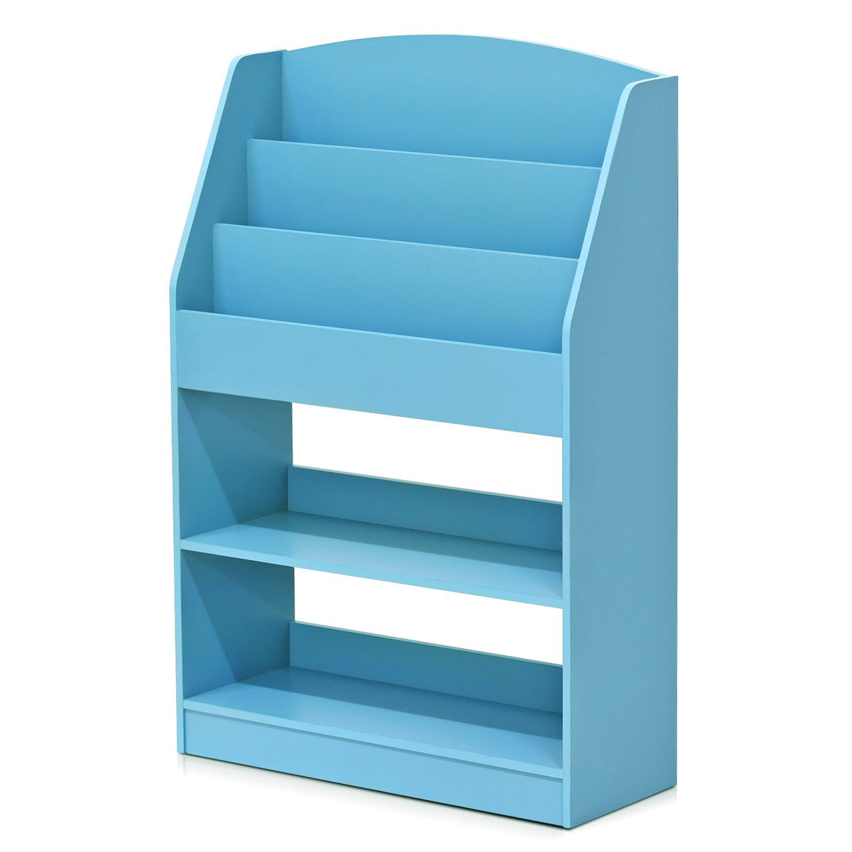 Furinno Lova Magazine/Bookshelf with Storage, 3-Row, Light Blue