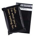 Ruspepa Poly Mailer Shipping Bag With Self Sealing, Business Text Printed Design, 100 Pack 6 X 9 Inches, Black