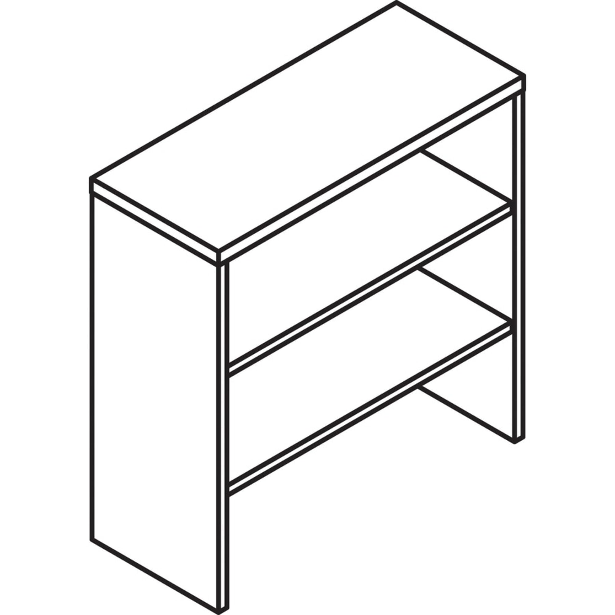 Lorell Chateau Walnut Bookshelf, 36&quot; X 15&quot; X 36.5&quot;