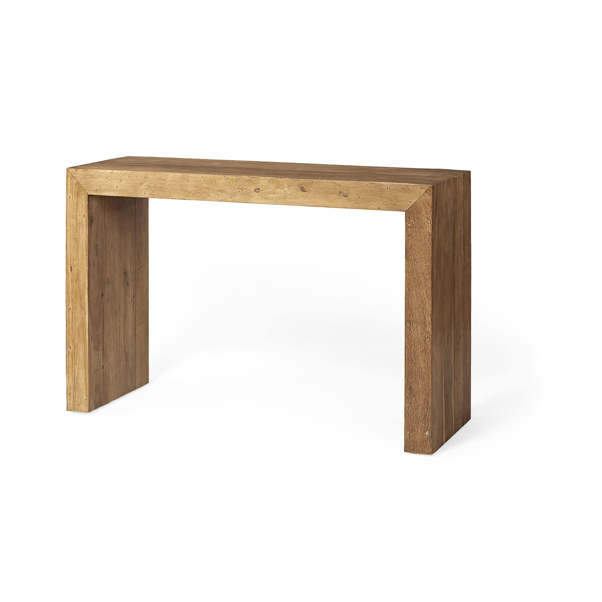 HomeRoots Rectangle Brown Wooden Console Table