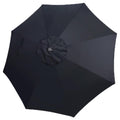 Blissun 9Ft Patio Umbrella Replacement Canopy, Market Umbrella Top, Outdoor Table Umbrella Canopy For 8 Ribs, Canopy Only (Black