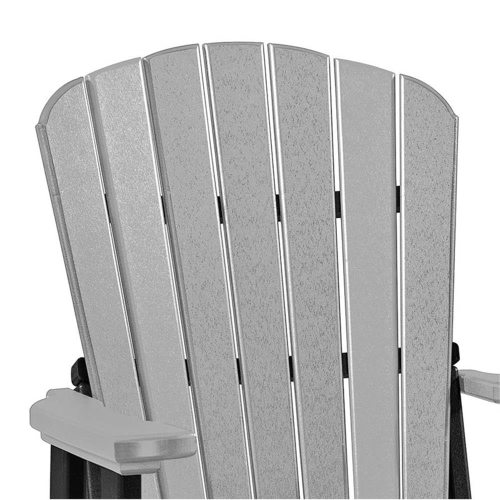 American Furniture Classics 511LGB Fan Back Chair, Gray and Black