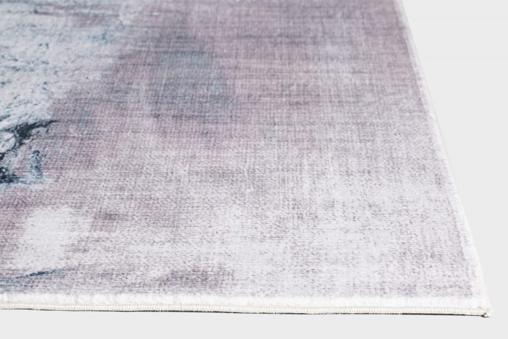 HomeRoots Polyester 8’ x 10’ Sand Abstract Splash Modern Area Rug