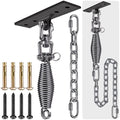 Dolibest Hammock Chair Hanging Kit, Heavy Duty Swing Hanger And 3.28Ft Chain With Spring (6Mm), Wall Ceiling Hooks For Yoga Indo
