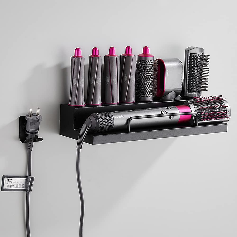 DALUOBO Storage Holder for Dyson Airwrap Curling Iron Accessories Wall Mounted Rack Bracket Stand with Adhesive for Home Bathroo