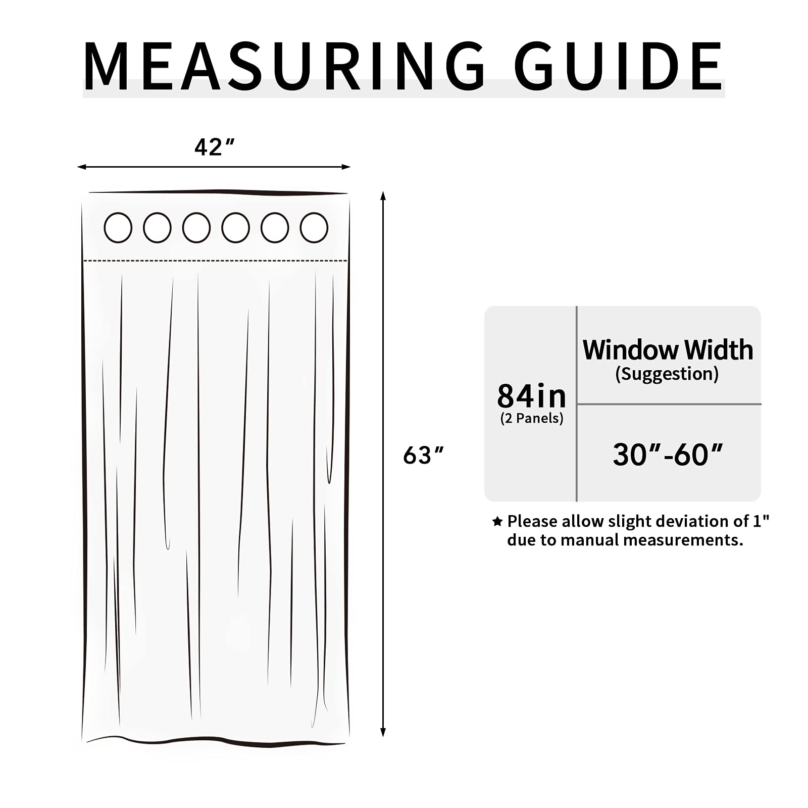 Easy-Going Blackout Curtains For Bedroom, 2 Panels Solid Thermal Insulated Grommet And Noise Reduction Window Drapes, Room Darkening Curtains For Living Room (42X63 In, Gray)