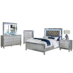Coaster Gunnison California King Bed 5-Piece Set, Silver Metallic