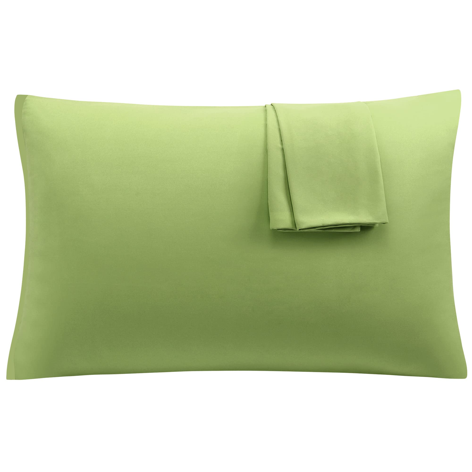 Uxcell 2 Pack Pillow Cases Soft 1800 Series Microfiber Pillowcases Set With Zipper Standard(20'X26') Sage