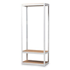 Baxton Studio Elton Modern and Contemporary White Finished Metal 3-Shelf Free-Standing Closet Storage Organizer