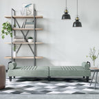 vidaXL Elegant Light Gray Velvet Sofa Bed with Armrests - Versatile and Durable Sleeper Sofa - Stylish Modern Design - 100% Polyester Velvet, Foam Filling, and Plywood.