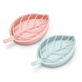 Leaf Shape Soap Dish with Drainage | Plastic Soap Holder for Bathroom & Kitchen | SelfDraining, Quick Dry, AntiSlip, Easy to C