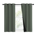 Nicetown 100% Blackout Curtains 50' Long, Pair Of Energy Smart & Noise Blocking Out Drapes For Baby Room Window, Thermal Insulated Guest Room Lined Window Dressing(Dark Mallard, 37' Wide)