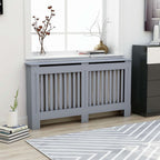 vidaXL Radiator Cover Anthracite 59.8"x7.5"x31.9" MDF