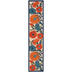 Nourison Aloha Outdoor Multicolor 2'3' X 10' Area Rug, Easy Cleaning, Non Shedding, Bed Room, Living Room, Dining Room, Deck, Backyard, Patio (2X10)