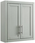 Crosley Furniture Savannah Wall Mounted Bathroom Storage Medicine Cabinet with Shelves, Gray
