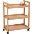 MEEDEN Art Cart Storage Organizer, 3-Tier Rolling Utility Studio Taboret with Caster Wheels, Multifunctional Storage Trolley She