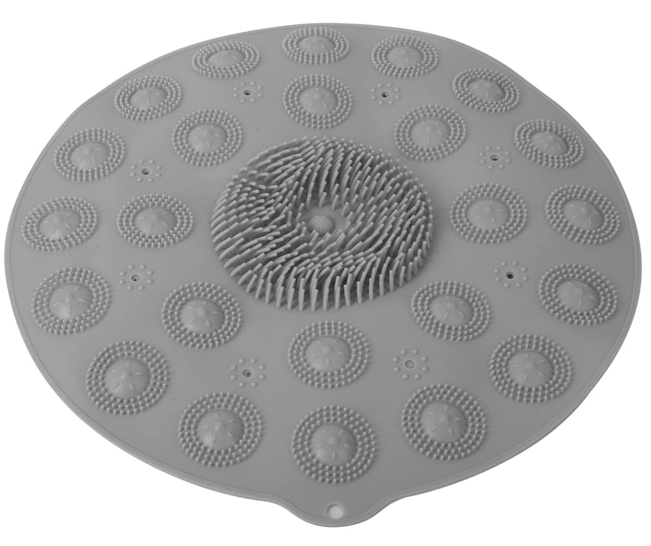 JIYAVOYEX Round Slip Mat for Bathroom Floor, Anti Slip Bath Mat with Grip Base, Water Drain Design Floor Mat for Bathroom Kitche