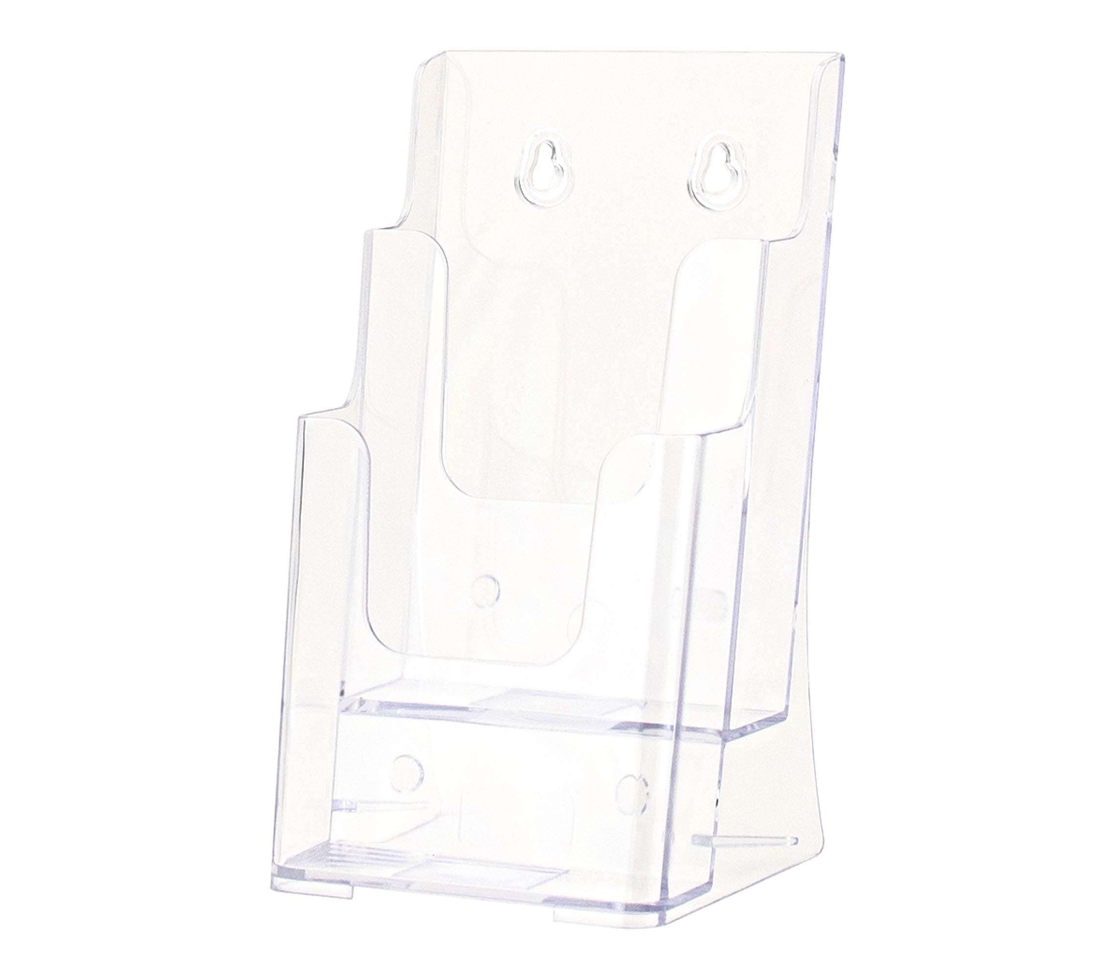 Marketing Holders Brochure Holder For 4' Trifolds Multi Tier 2 Pocket Organizer Clear Acrylic Countertop Or Wall Mount Space Sa