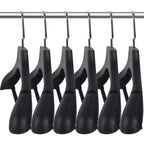 DEDU Plastic Extra Wide Shoulder Suit Hangers for Men 30 Pack Width 17.7'', Black Sweater Hangers no Shoulder Bump Non Slip for 