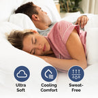 Extra Deep Queen Fitted Sheet - Hotel Luxury Single Fitted Sheet Only - Easily Fits 18 Inch To 24 Inch Mattress - Soft, Wrinkle