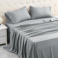 Micoral Twin Bed Sheets Set, Soft Breathable Bedding Sheet Set, Sheets Set With 16' Deep Pocket Design (3 Pieces, Twin, Silver