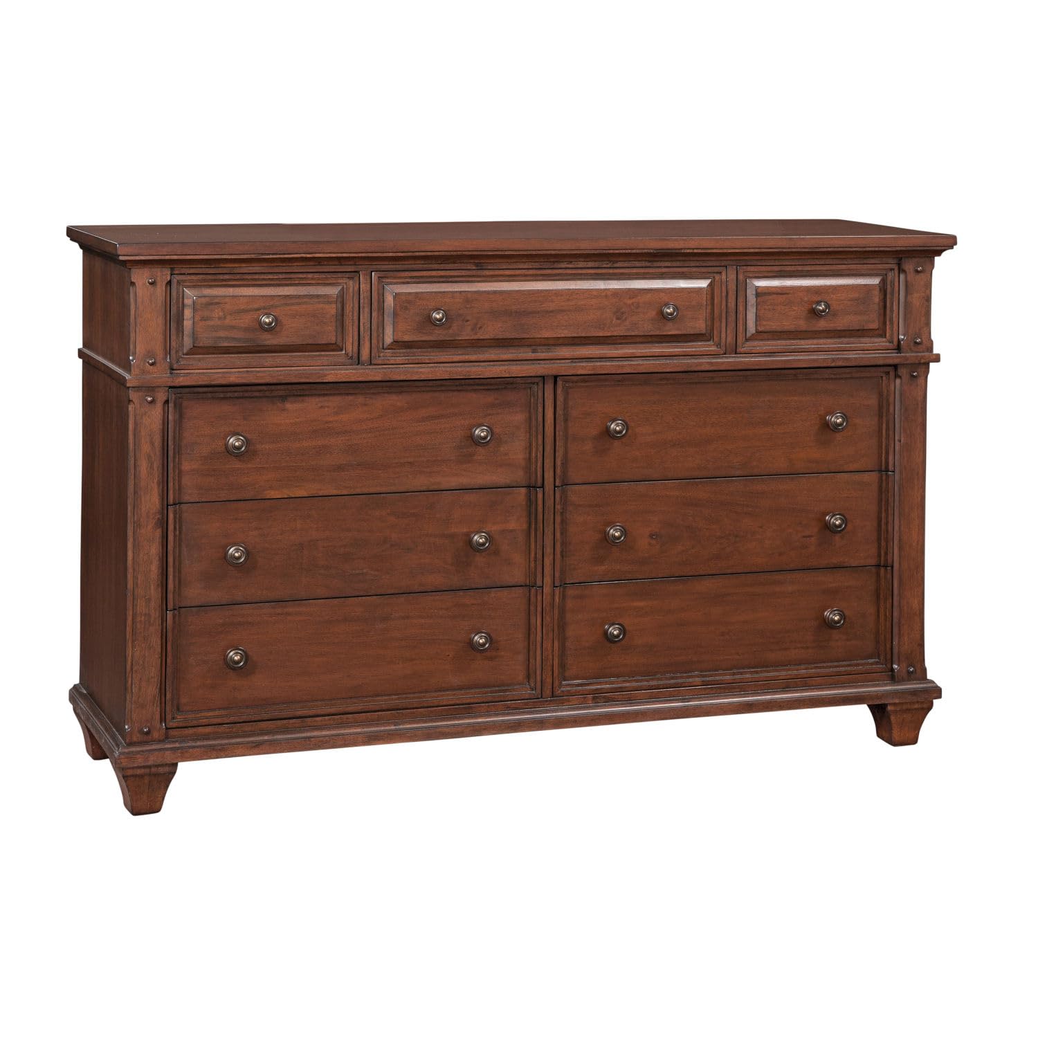 American Woodcrafters Sedona Cherry Finished Wood 9-Drawer Dresser
