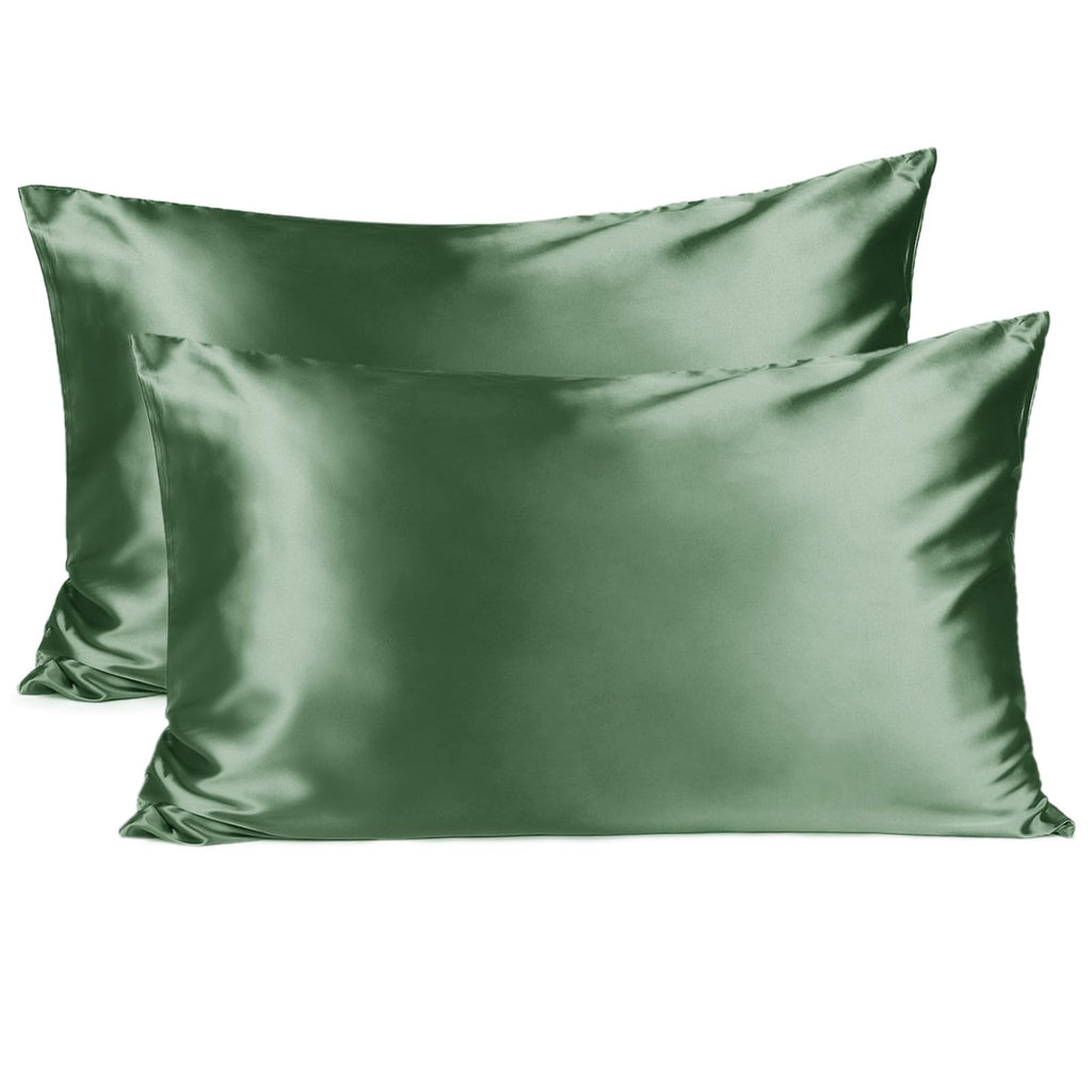 Yanibest Satin Pillowcase, Silk Pillow Cases For Hair And Skin With Zipper, Queen Pillow Cases Set Of 2 For 20'X30', Exquisite Packaging For Women Men