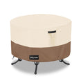 ANartcle Round Patio Table Cover 50DIA x 23H, 100% Waterproof, Heavy Duty, Beige&Brown