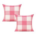 Vakado Pink Throw Pillow Covers Set Of 20X20 Valentines Decorative Gingham Farmhouse Decor Wedding Love Checkered Cushion Plaids