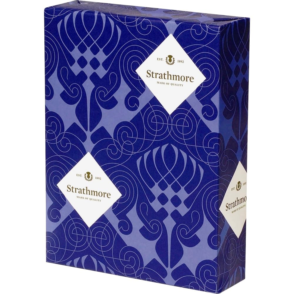 Strathmore Writing 25% Cotton Stationery Paper Wove Finish Natural White Shade Watermarked, 24 Lb 8.5X11 Inch 500 Sheets/Ream -