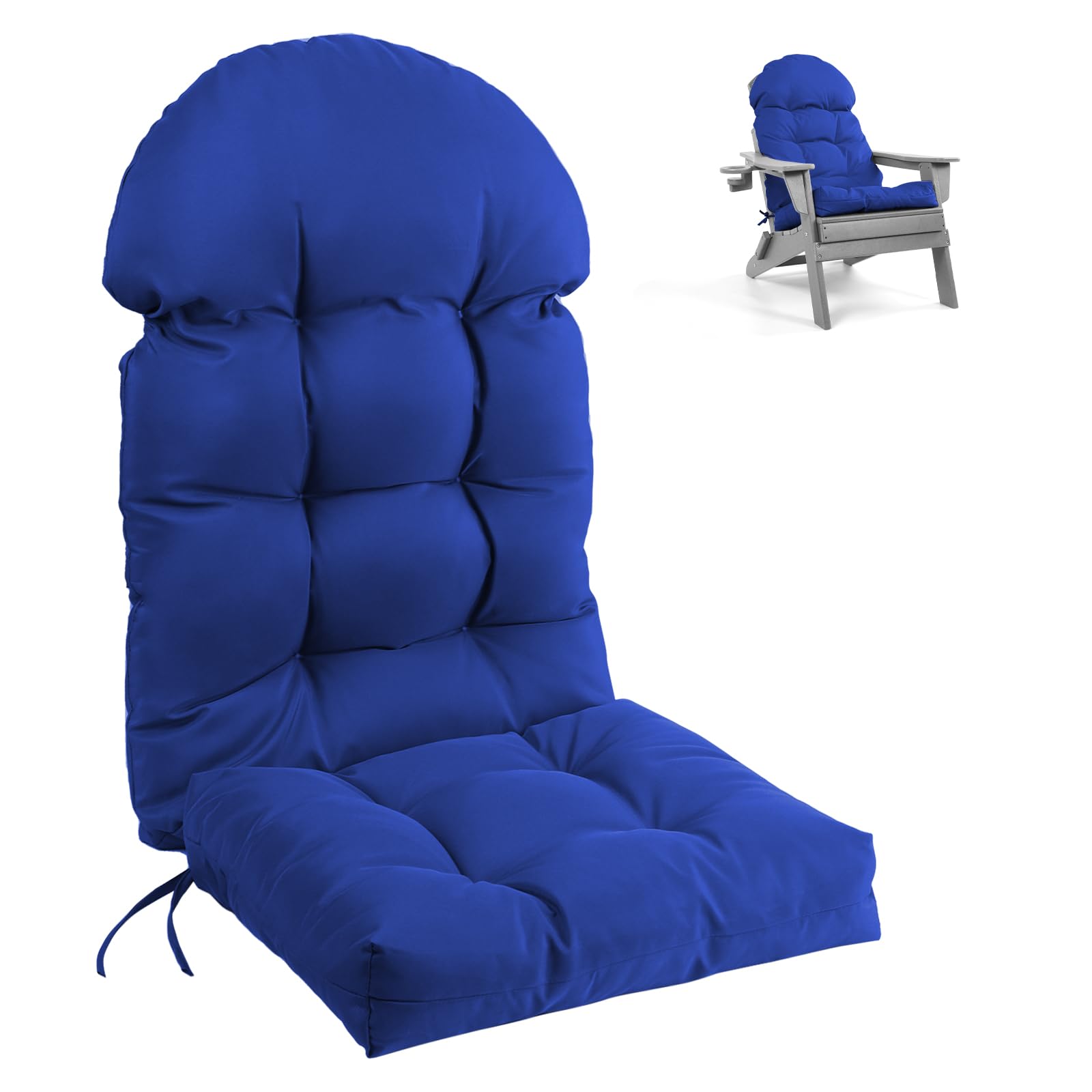 Mguio Adirondack Chair Cushion, Outdoor Rocking Chair Cushion Indoor, Water Resistant Glider Rocker Chairs Replacement Cushions