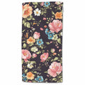 HGOD DESIGNS Flower Hand Towels Lush Flowers and Leaf Floral Paisley Black Pink Soft Hand Towel for Bathroom Kitchen Yoga Gym De