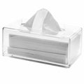 Clear Acrylic Tissue Box Holder with Cover Facial Tissue Dispenser Box Case for Countertop,Clear Plastic Dryer Sheet Container N