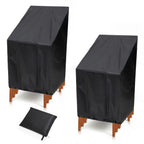 Outdoor Chair Covers Waterproof 2 Pack, High Back Patio Chair Covers For Outdoor Furniture Cover, Stacking Chair Cover Anti-Uv, Snow Dust Wind-Proof, Patio Furniture Covers 47'×25'×25'