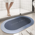 Vroxy AntiSlip Bath Mat Water Absorbent Floor Pad Toilet Carpet Soft Diatom Mud Water Absorbing Bathroom Mat (Oval)