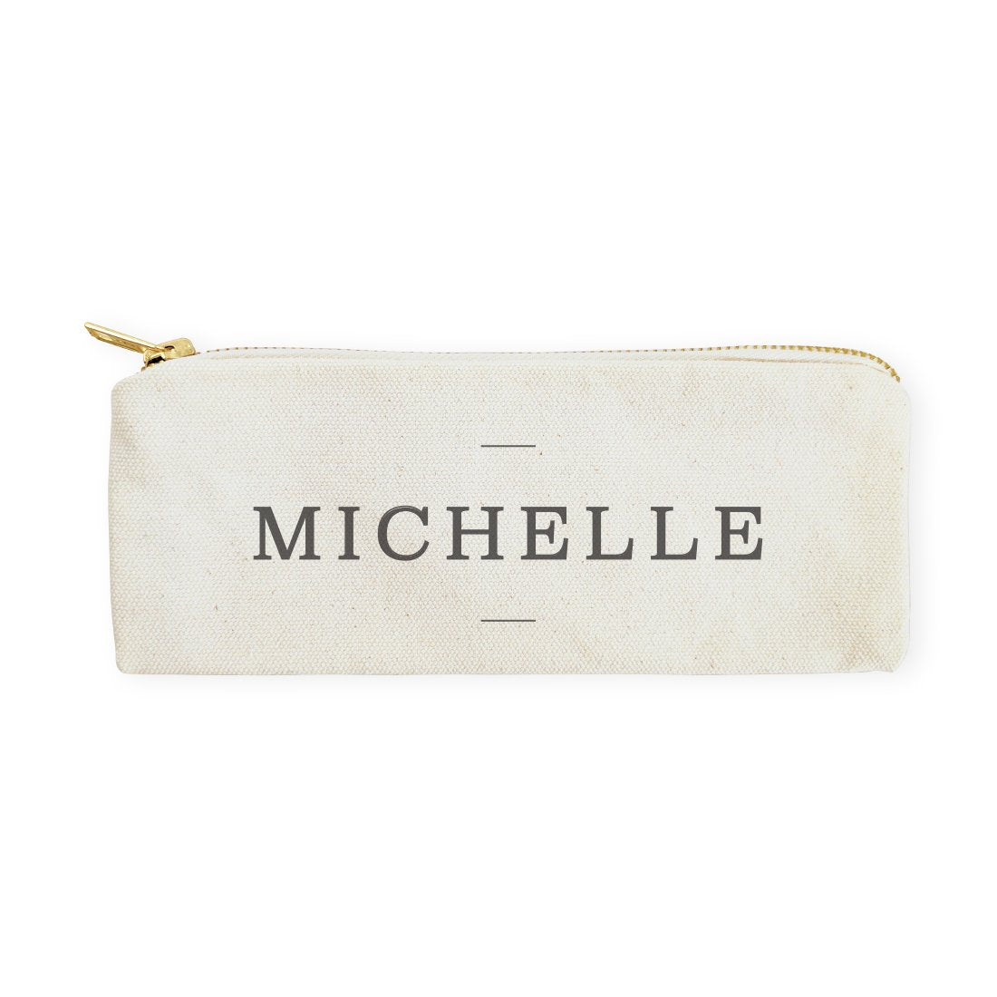 The Cotton & Canvas Co. Personalized Modern Name Small Cosmetic Case And Travel Pouch For Office And On The Go