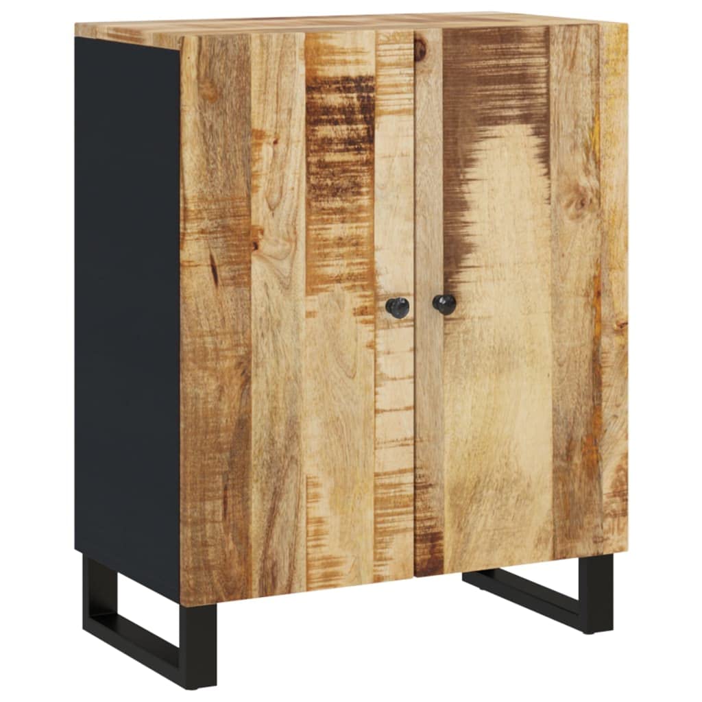 vidaXL Sideboard in Solid Reclaimed Wood - Industrial Style, Black Metal Frame, Compact Design with Adequate Storage Space, Meets California Proposition 65 Standards