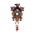 Alexander Taron 0126-6Sq Engstler Battery-Operated Clock-Mini Size With Music/Chimes-6.75" H X 5" W X 2.75" D, Brown