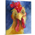 CANVAS ON DEMAND Are You Chicken Canvas Wall Art Print by Amy Hautman, Home Decor, Chicken, Wildlife Artwork, 36  x45in