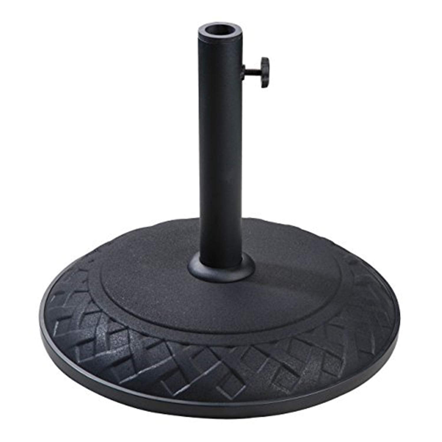International Caravan Furniture Piece Compound Resin Basket Weave Umbrella Stand