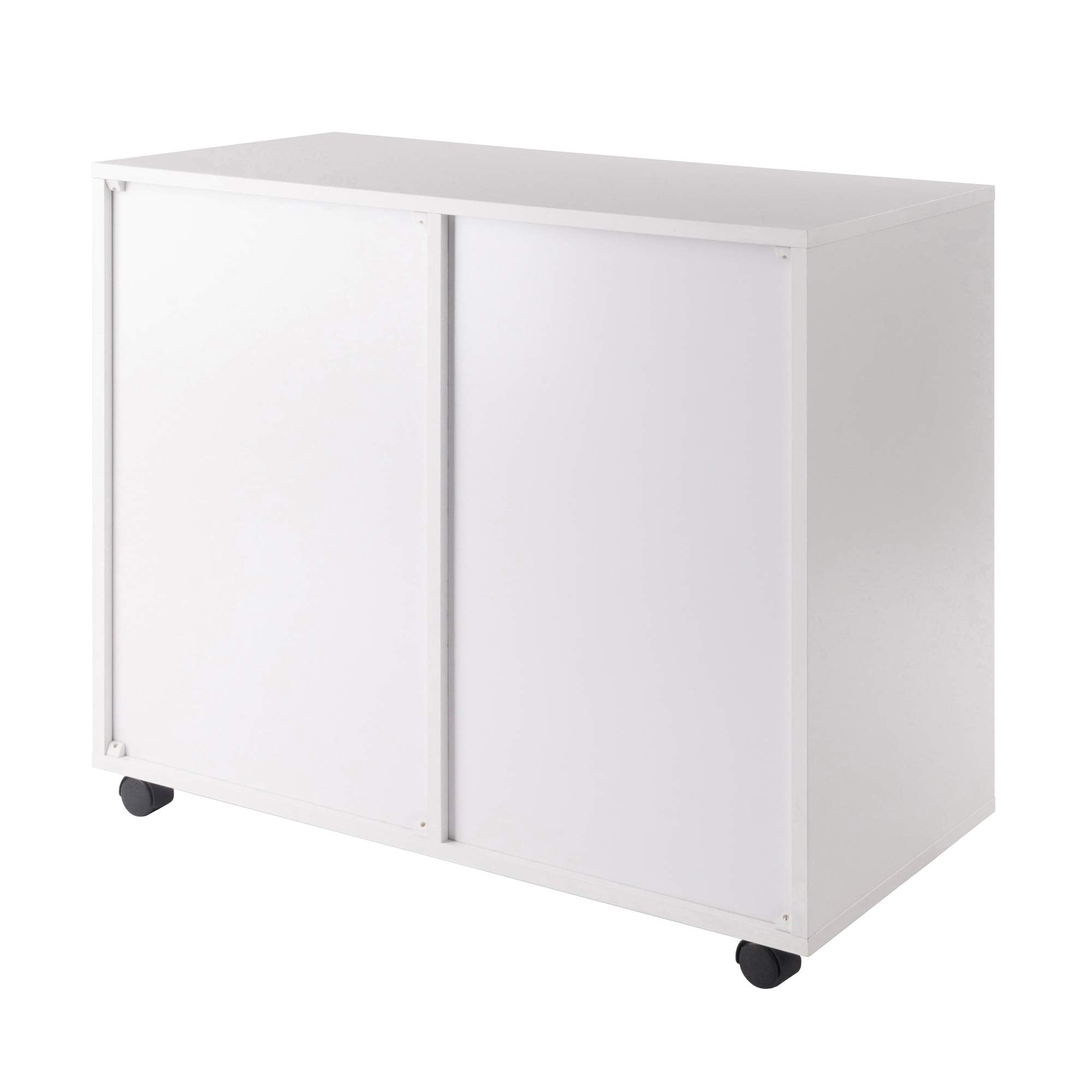 Winsome Halifax Storage Mobile Cabinets, 1 Large Door, 3 Drawers, for Home Office, White