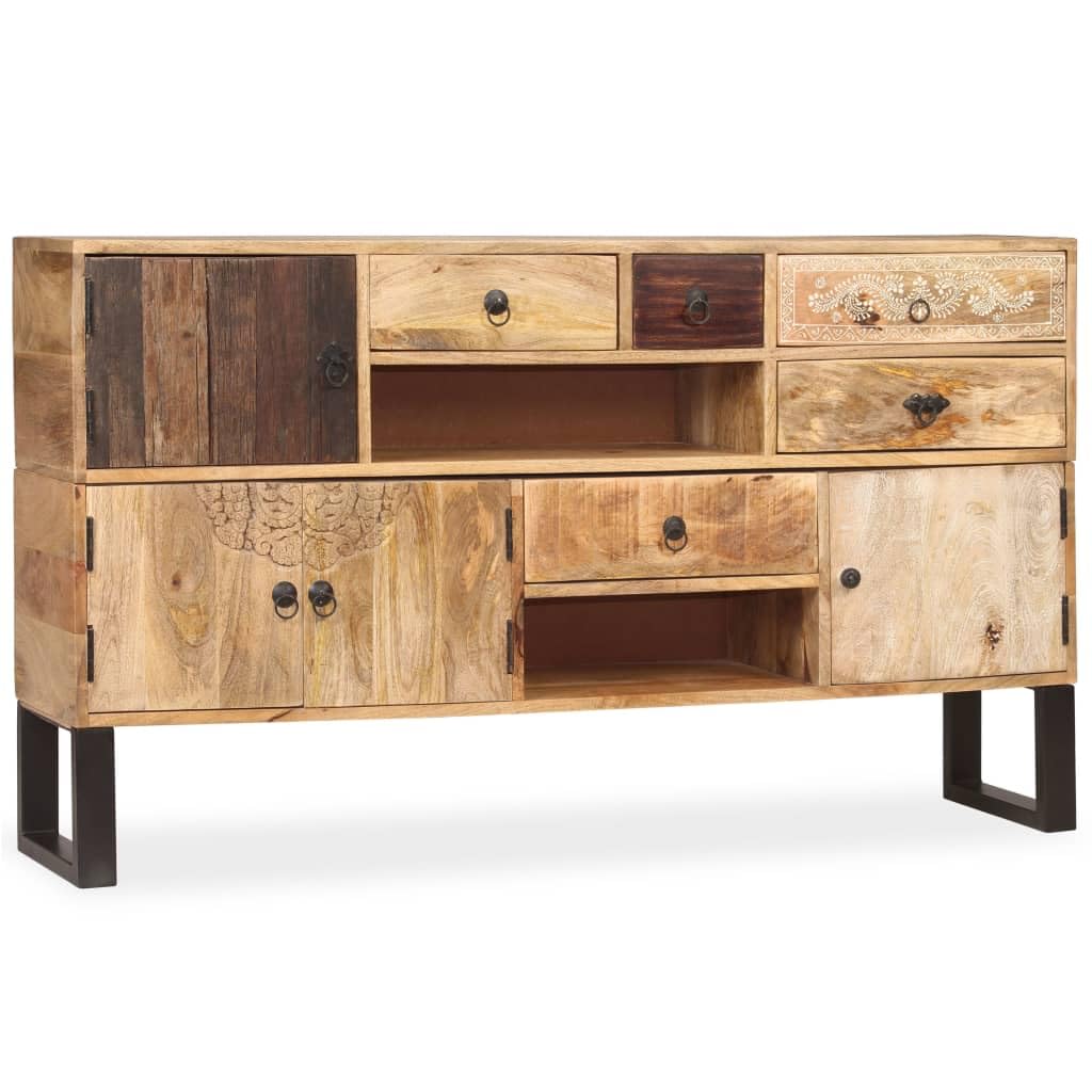 vidaXL Sideboard Solid Mango Wood 55.1&quot;x11.8&quot;x31.5&quot;