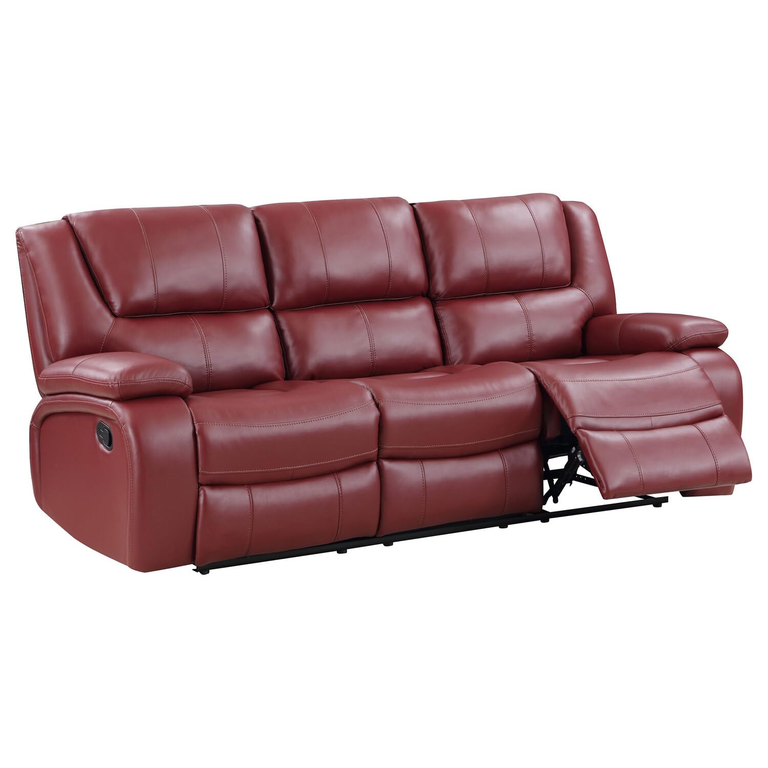 Coaster Home Furnishings Camila 2-Piece Upholstered Reclining Sofa Set Red Faux Leather