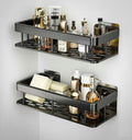 NivasaKitchen Bathroom Shelf Without Drill for Wall, Self Adhesive Wall Mounted Bathroom Organiser Rack, Storage Shelf with Drai