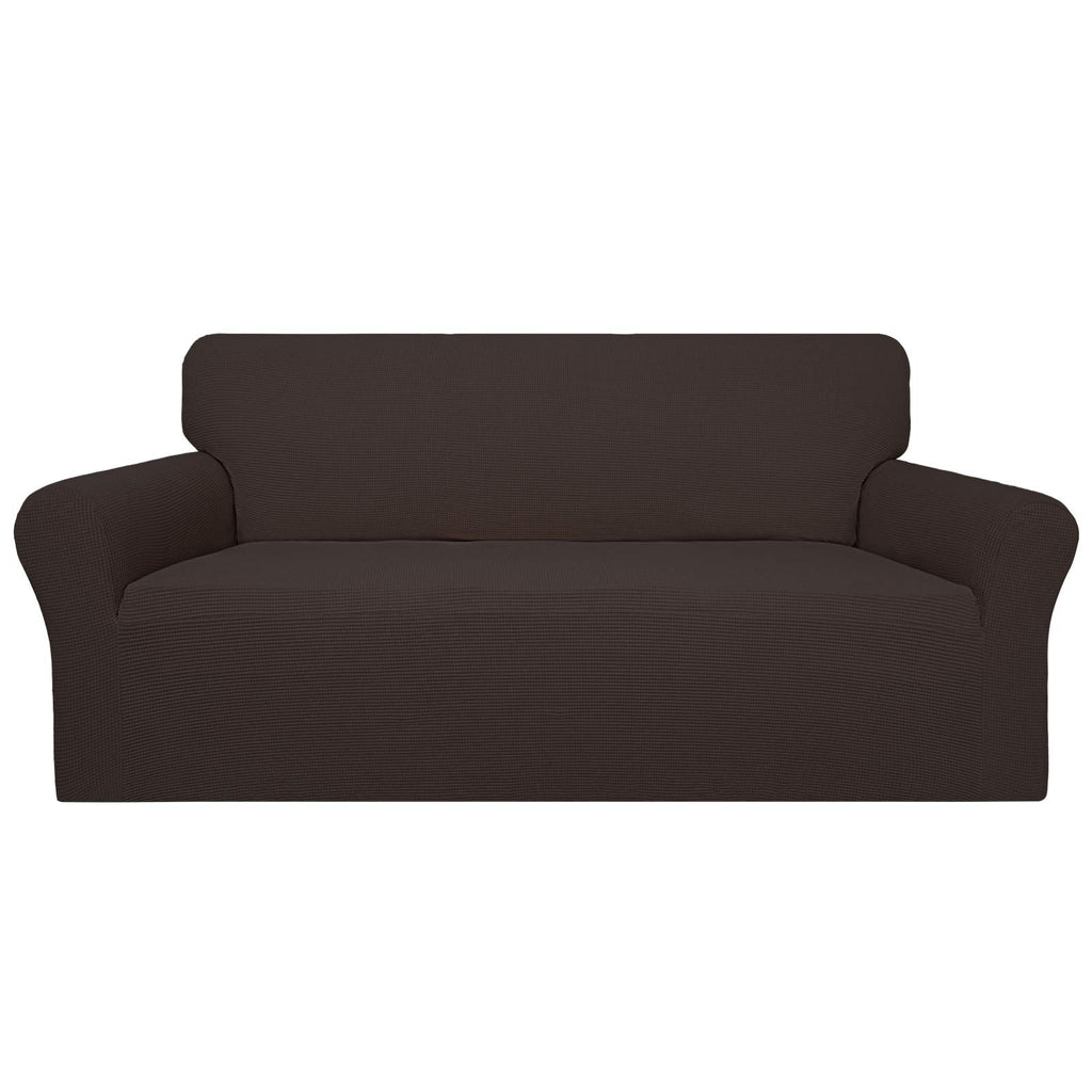 Easy-Going 100% Waterproof Couch Cover, Dual Waterproof Sofa Cover, Stretch Jacquard Sofa Slipcover, Leakproof Furniture Protector For Kids, Pets, Dog And Cat(Oversized Sofa, Chocolate)