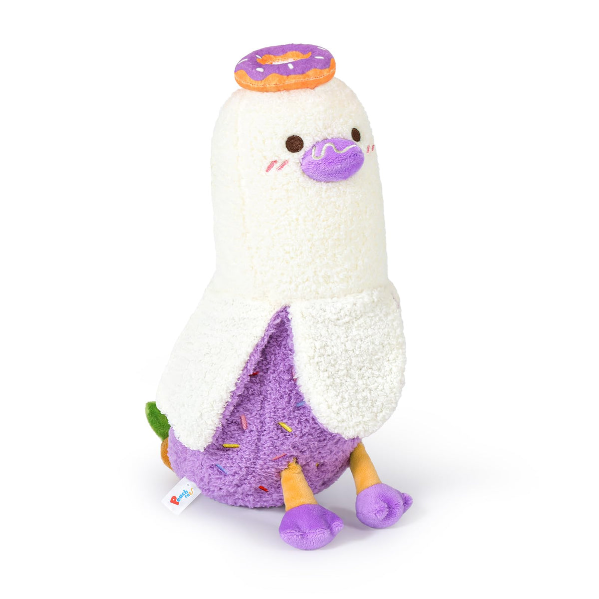 Peach Cat Donut Banana Duck Plush Pillow With Candy Body Stuffed Animals Cute Dessert Plushies Toy Gifts For Kids Purple 12'