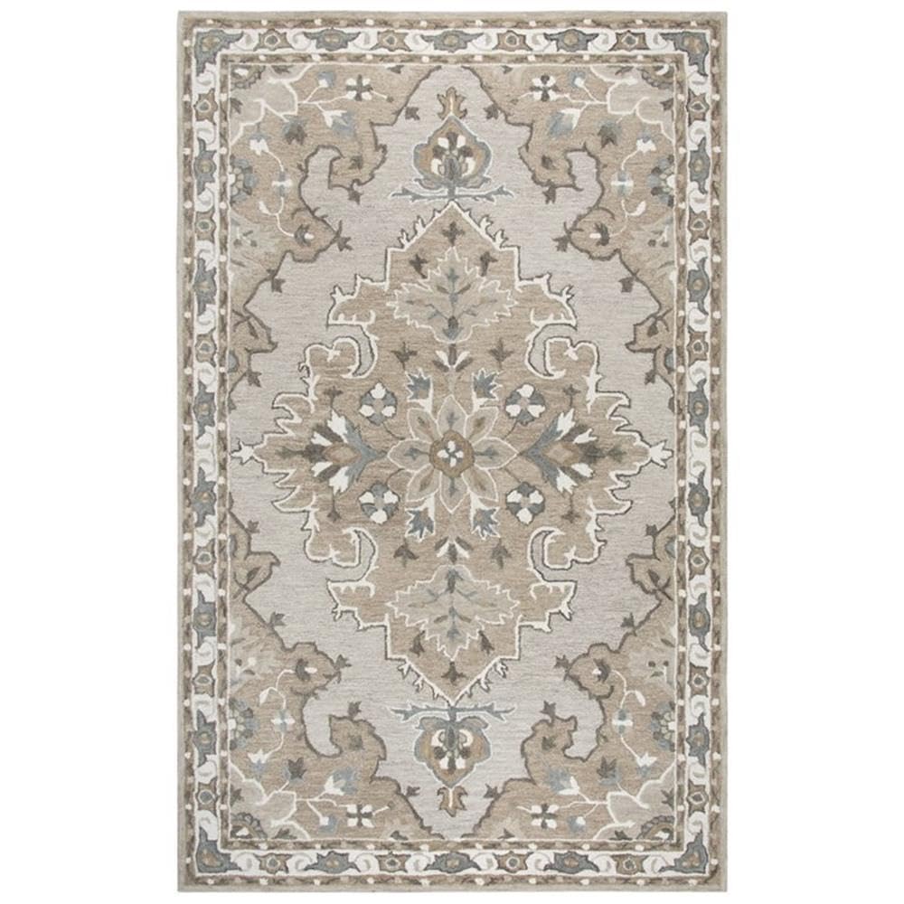 Rizzy Home Alora Decor Cascade 5' X 8' Medallion Tan/Dk Tan/Taupe/Gray/Ivory Area Rug