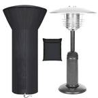 Patio Tabletop Heater Covers With Zipper And Storage Bag,Waterproof,Dustproof,Wind-Resistant,Sunlight-Resistant,Snow-Resistant,Black,38'' Height X 24' Dome X 14.5' Base