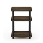Furinno Turn-N-Tube Easy Assembly Multipurpose End Table / Side Table / Sofa Table / Nightstand, Round Tubes, Columbia Walnut